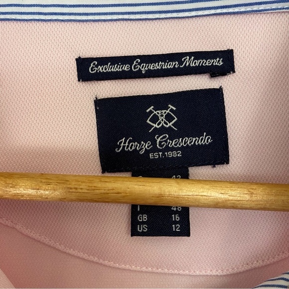 Horze Crescendo long sleeves shirt mesh pink size 12 equestrian clothing riding - Picture 4 of 11